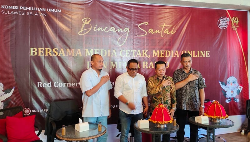 Media dan KPU Sulsel Berbincang tentang Kondisi Demokrasi Indonesia