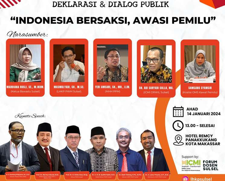 LHKP Muhammadiyah Mendorong Warga Indonesia Untuk Aktif Mengawasi Pemilu