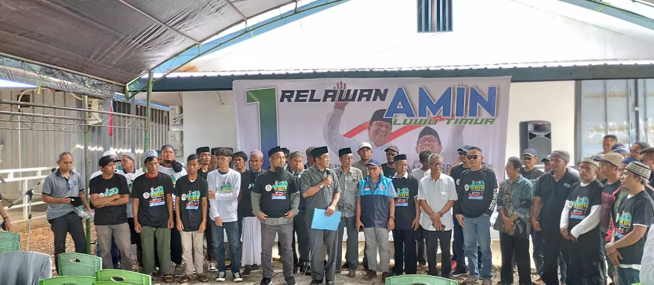 Ratusan Relawan Siap Menangkan AMIN di Lutim dengan Ikrar Setia kepada Pancasila