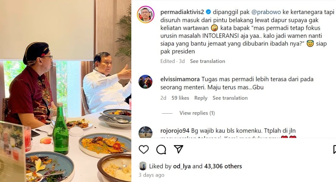 Abu Janda Mengaku Diajak Prabowo ke Kertanegara, Ini Tugas yang Diberikan